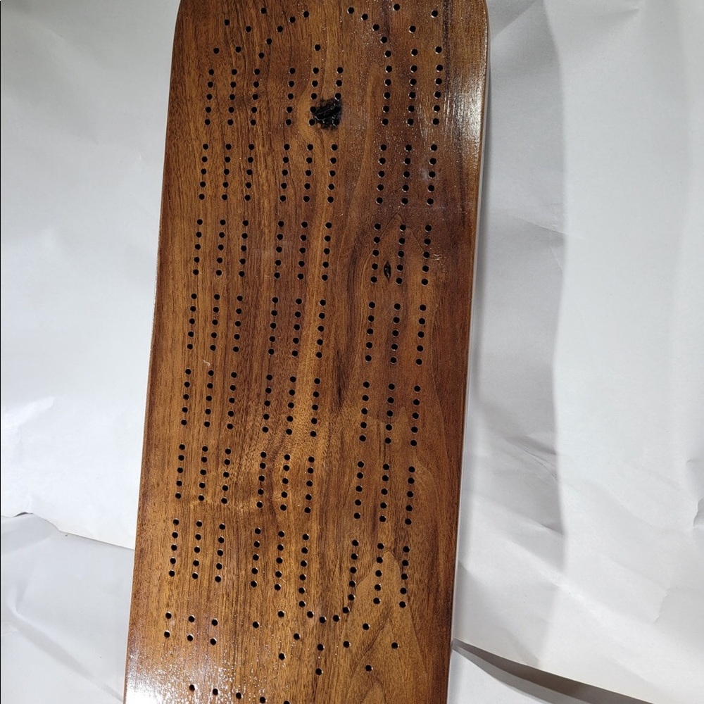 Walnut Cribbage Board 3 Track